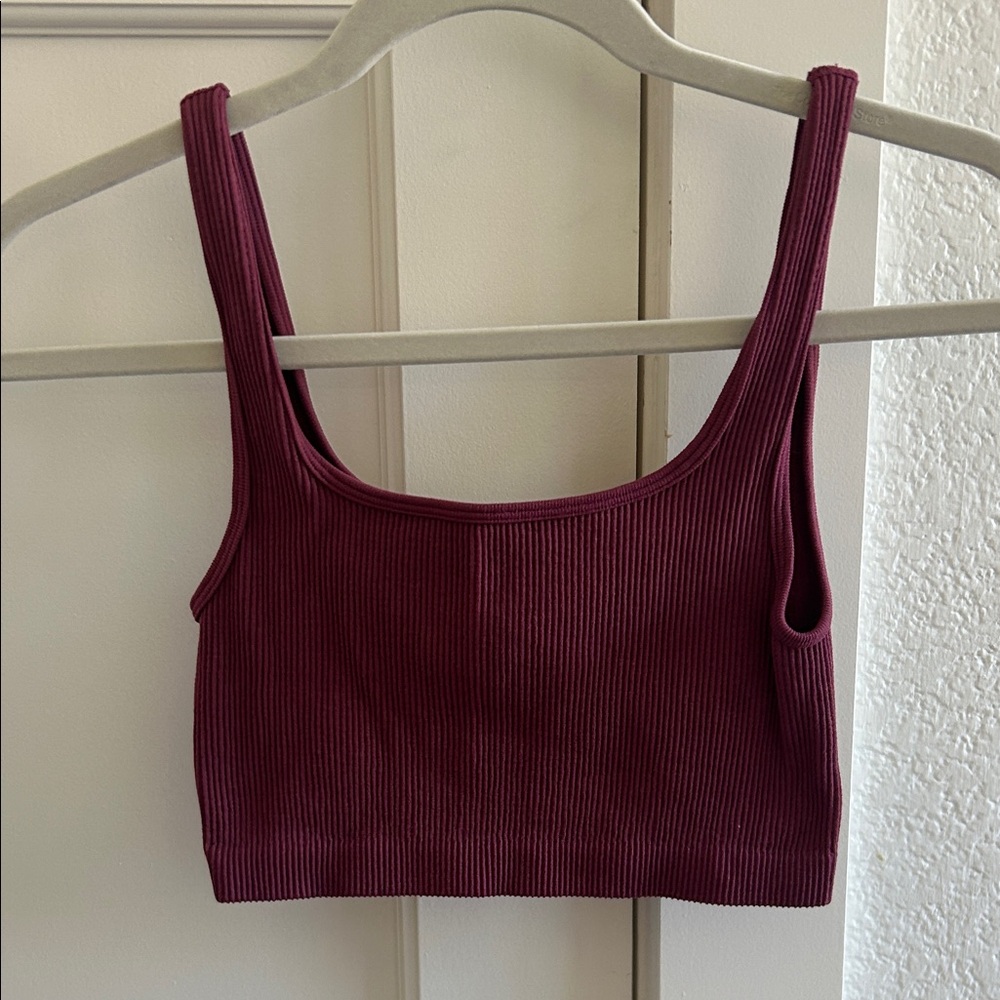 Cotton On Ribbed Maroon Tank